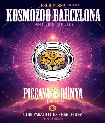 Kosmozoo Barcelona Party - Friday 19th of September - 21h30-3hs at Club Paral·lel 62