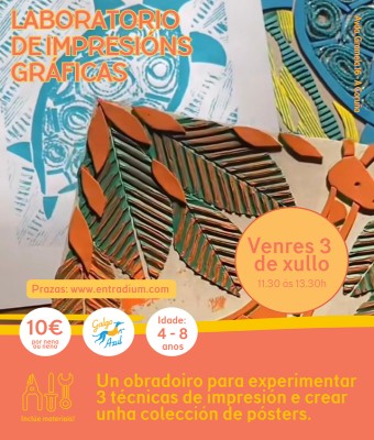 Verán creativo. Obradoiro laboratorio gráfico (3/7) en Coruña, A