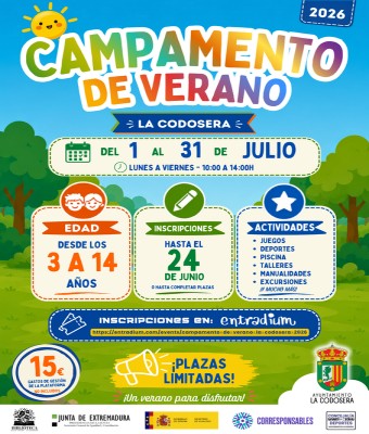 Campamento de verano La Codosera 2026 (EXTRA) en Badajoz