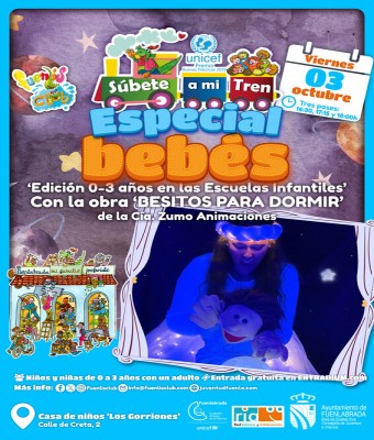 SÚBETE A MI TREN 0-3 "BESITOS PARA DORMIR" Pase 16:30 en Madrid