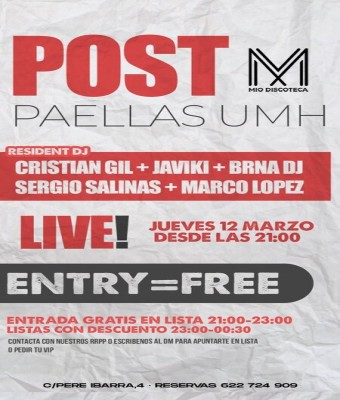 ENTRADAS 12 MARZO SUPERMIO en Alicante