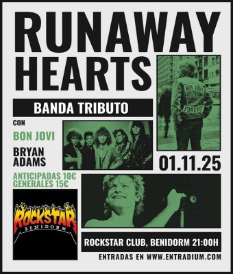 RUNAWAY HEARTS - Tributo a  BRYAN ADAMS y BON JOVI en Alicante/Alacant