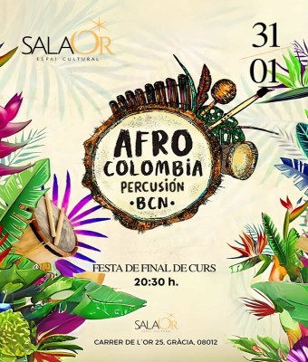 Fiesta de fin de curso - AfroColombiaBCN.Percusión en Barcelona