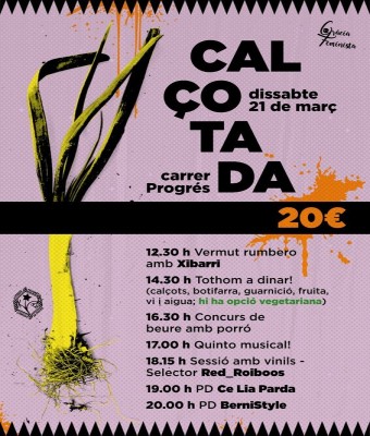 Calçotada de primavera del Carrer Progrés en Barcelona