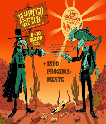 FLAMIN'GO BEACH 2026! 8 al 10 de Mayo en Camping Los Escullos en Almería