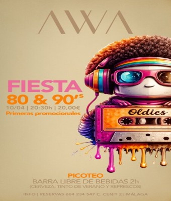FIESTA DE 80 Y 90 en Málaga