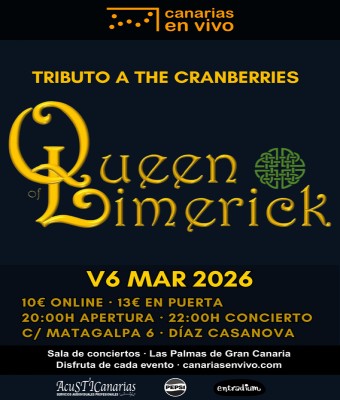 Concierto de Queen of Limerick Tributo a The Cranberries en Canarias en Vivo en Palmas, Las