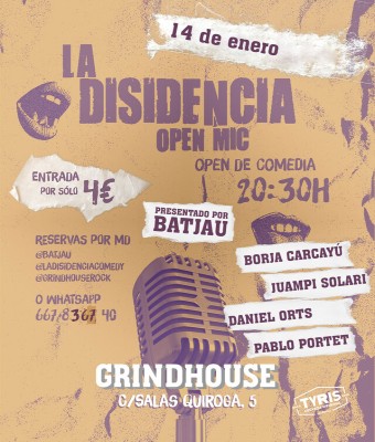 La disidencia comedy en IMMORTAL ROAD, 25 de febrero en Valencia/València
