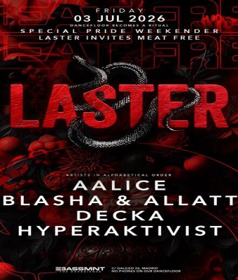 Laster Club presents SPECIAL PRIDE WEEKENDER PART I x MEAT FREE by BLASHA & ALLATT en Madrid