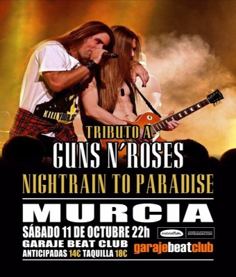 Tributo a GUNS N ROSES - Nightrain to paradise - MURCIA