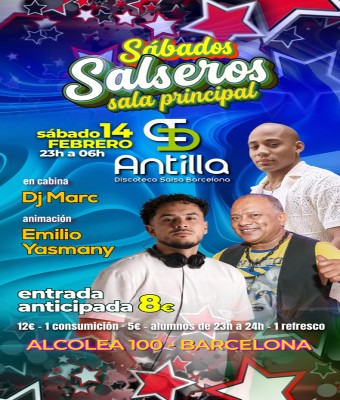 ANTILLA SALSA BARCELONA - SÁBADO 14 FEBRERO