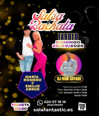 Tardeo Bachata&ChaCha - TALLER María Romero & Emilio Arrue - Dj Iván Sayago en Valencia