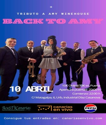 Back To Amy en Canarias en Vivo en Palmas, Las