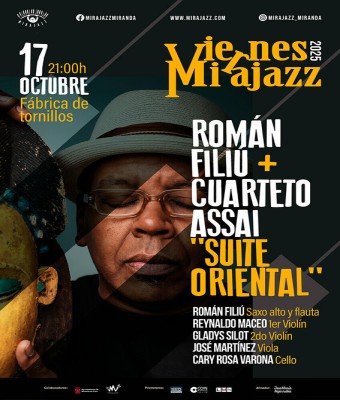 Viernes Mirajazz: ROMÁN FILIÚ + CUARTETO ASSAI "SUITE ORIENTAL" en Burgos