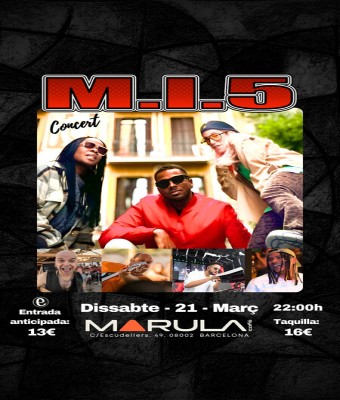 M.I.5 en Marula Cafe Bcn en Barcelona