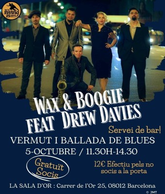 Wax & Boogie feat Drew Davies – Concert i ballada de Blues  en Barcelona