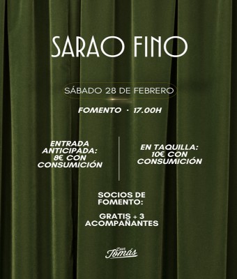 Tardeo Sábado - Sarao Fino en Valencia/València