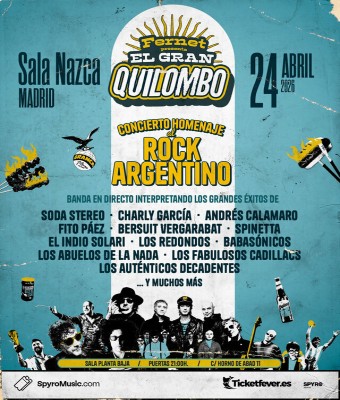 El Gran Quilombo  Homenaje al Rock Argentino en MADRID - Sala NAZCA