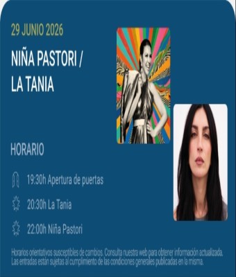 Niña Pastori / La Tania - Noches del Botánico 2026 en Madrid