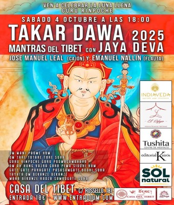 TAKAR DAWA - Guru Rinpoche -  Mantras del Tibet con Jaya Deva en Barcelona