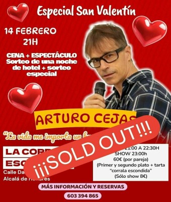 TARDEO SAN VALENTIN CON ARTURO CEJAS en Madrid
