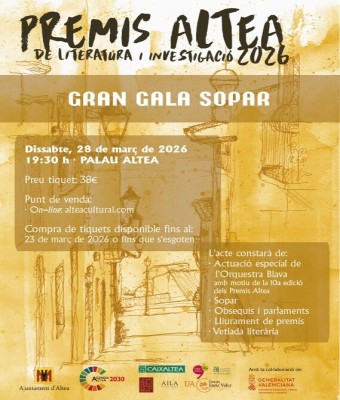 Gala Sopar dels Premis Altea 2026 en Alicante
