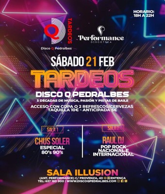 ACCESO  CONSUMICIÓN TARDEO 21 FEBRERO en Barcelona