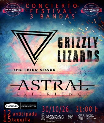 Astral Experience + The Third Grade + Grizzly Lizards en Valencia en Valencia/València