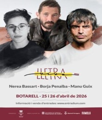 VI FESTIVAL LLETRA VIVA DE BOTARELL, 25 i 26 d'abril 2026 en Tarragona