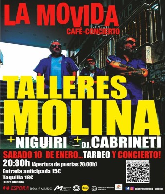 Talleres Molina + Niguiri + Dj. Cabrineti en Balears, Illes