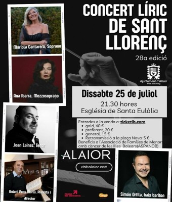 28a Edició Concert Líric  Sant Llorenç 2026 en Balears, Illes