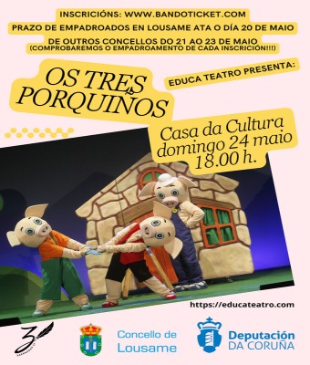 OS TRES PORQUIÑOS-TEATRO INFANTIL en Coruña, A