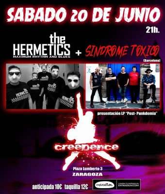 SINDROME TOXICO + THE HERMETICS en SALA CREEDENCE - Zaragoza