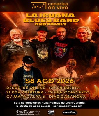 LA IGUANA BLUES BAND AND FAMILY EN CANARIAS EN VIVO - CONCIERTO EN LAS PALMAS en Palmas, Las