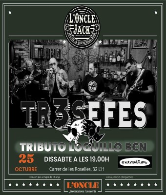 TR3SEFES Tributo Loquillo BCN en l'Oncle Jack en Barcelona