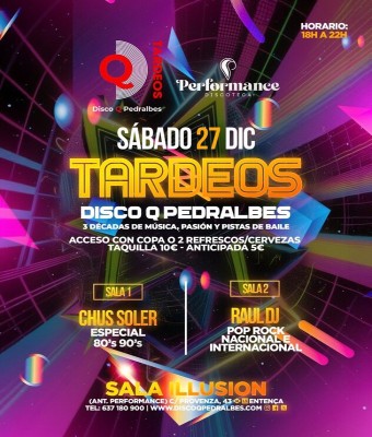 ACCESO  CONSUMICIÓN TARDEO 27 DICIEMBRE  en Barcelona