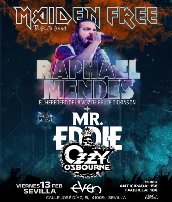 Raphael Mendes / Maiden Free (La voz de Bruce Dickinson) y Mr.Eddie (Ozzy) en Sevilla