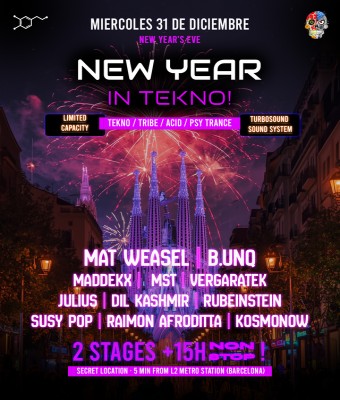 NEW YEAR IN TEKNO! Secret Location! en Barcelona
