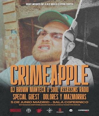 CRIMEAPPLE + DJ BROWN (USA) + DOLORES & MAZMORRAS  EN MADRID