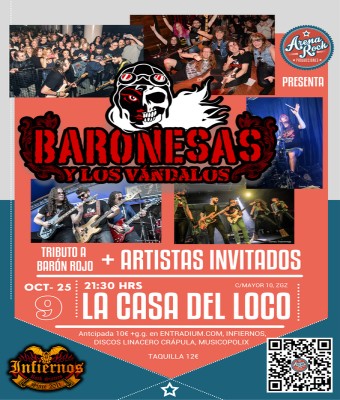 Concierto Baronesas y Vándalos (Pilares 2025) en Zaragoza