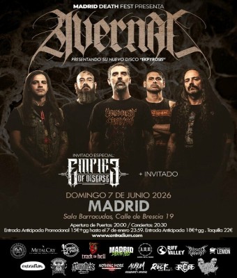 Avernal (Arg) + Empire of Disease + Local en Madrid 