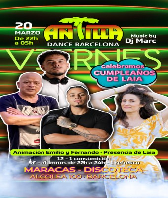ANTILLA SALSA BARCELONA - VIERNES 20 MARZO