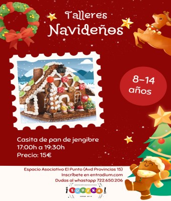 Taller repostería navideña: casa de pan de jengibre en Madrid