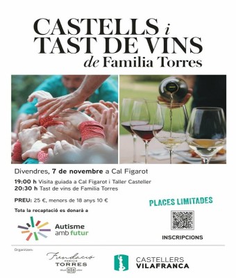 Taller Casteller i Tast de Vins Solidari en Barcelona