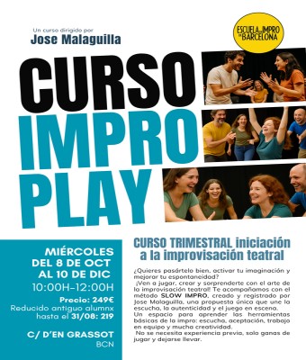 CURSO IMPROPLAY, MIÉRCOLES 10:00H A 12:00H - TRIMESTRAL en Barcelona