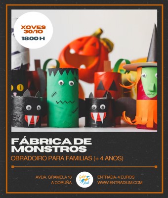Obradoiro de Samaín para familias: Fábrica de Monstros (30/10) en Coruña, A