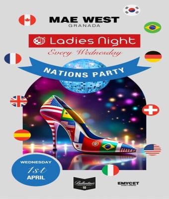 Discoteca Mae West Granada - Miércoles 1 Abril de Ladies Night