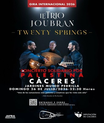 Le Trio Juobran. Concierto solidario por Palestina en Cáceres