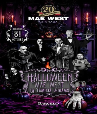 Discoteca Mae West Granada - Halloween "La Familia Adams" 2025