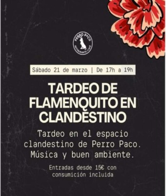 Tardeo de Flamenquito en Clandestino en Madrid